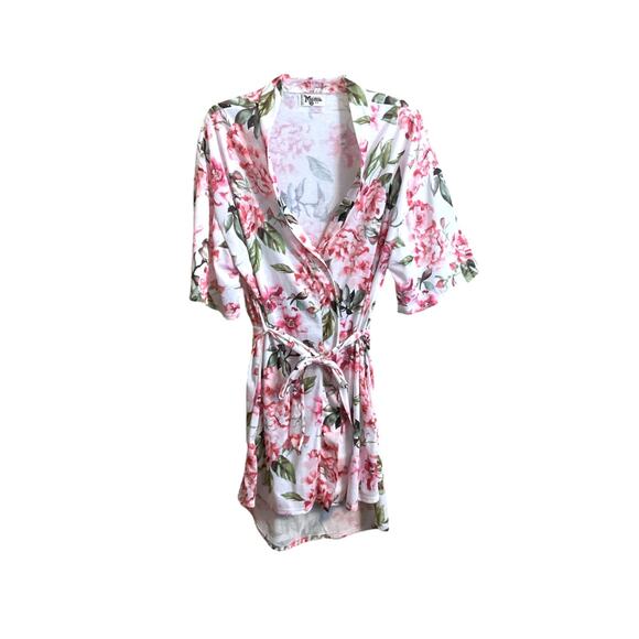 Show Me Your Mumu ROBE Womens One Size OS Brie Pink Floral Belted - Picture 10 of 13